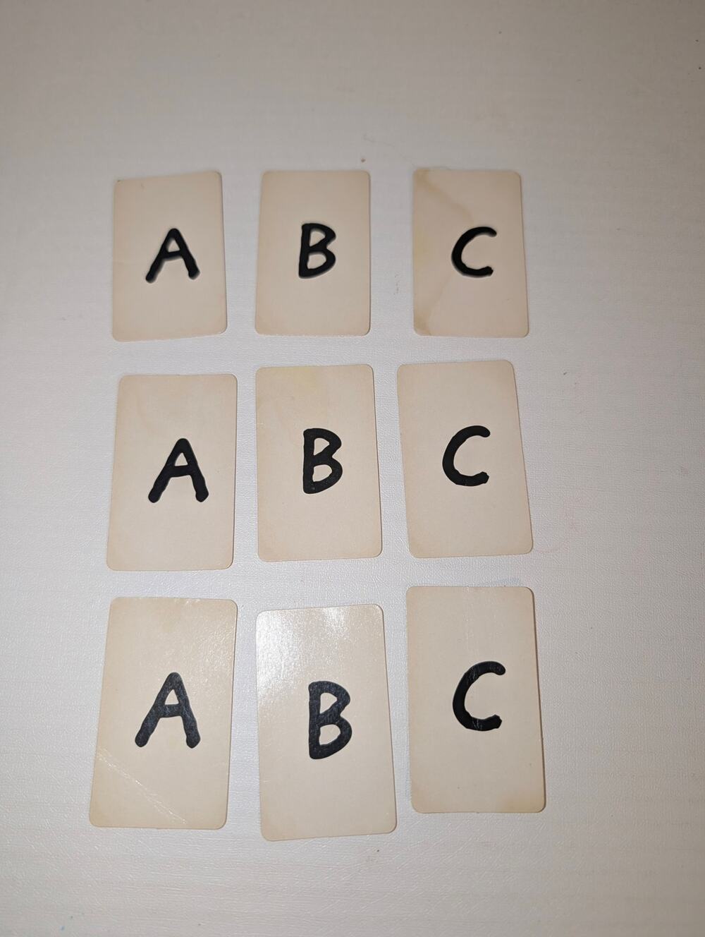 Cranium Cariboo Lot of 9 A B C Replacement Cards